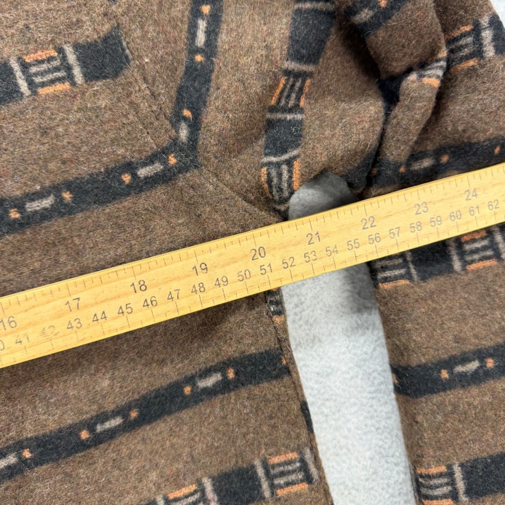 Roark Flannel Shirt Jacket Men Small Brown Aztec‎ Tribal Striped Wool Blend NEW - Picture 8 of 10